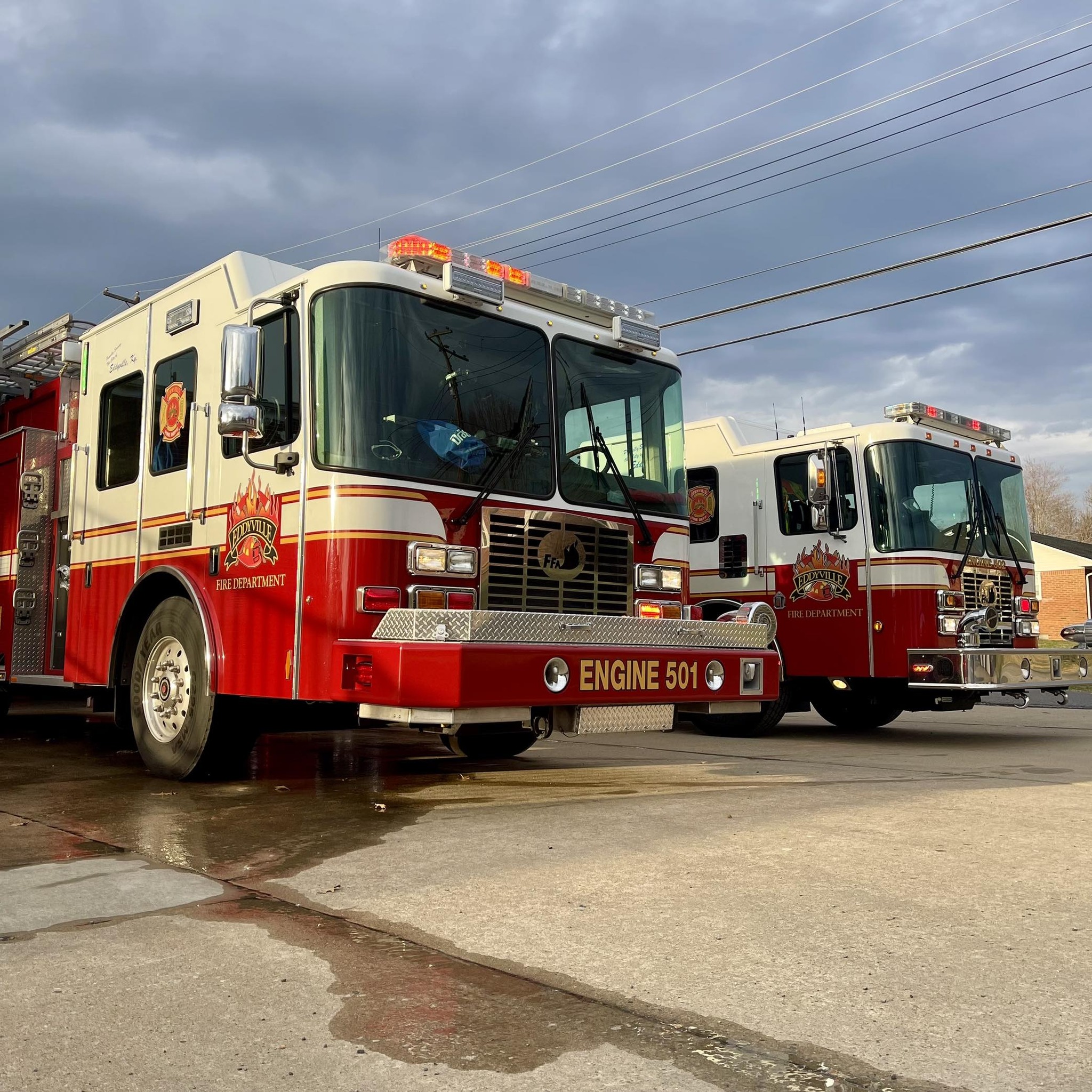 Photo of fire trucks