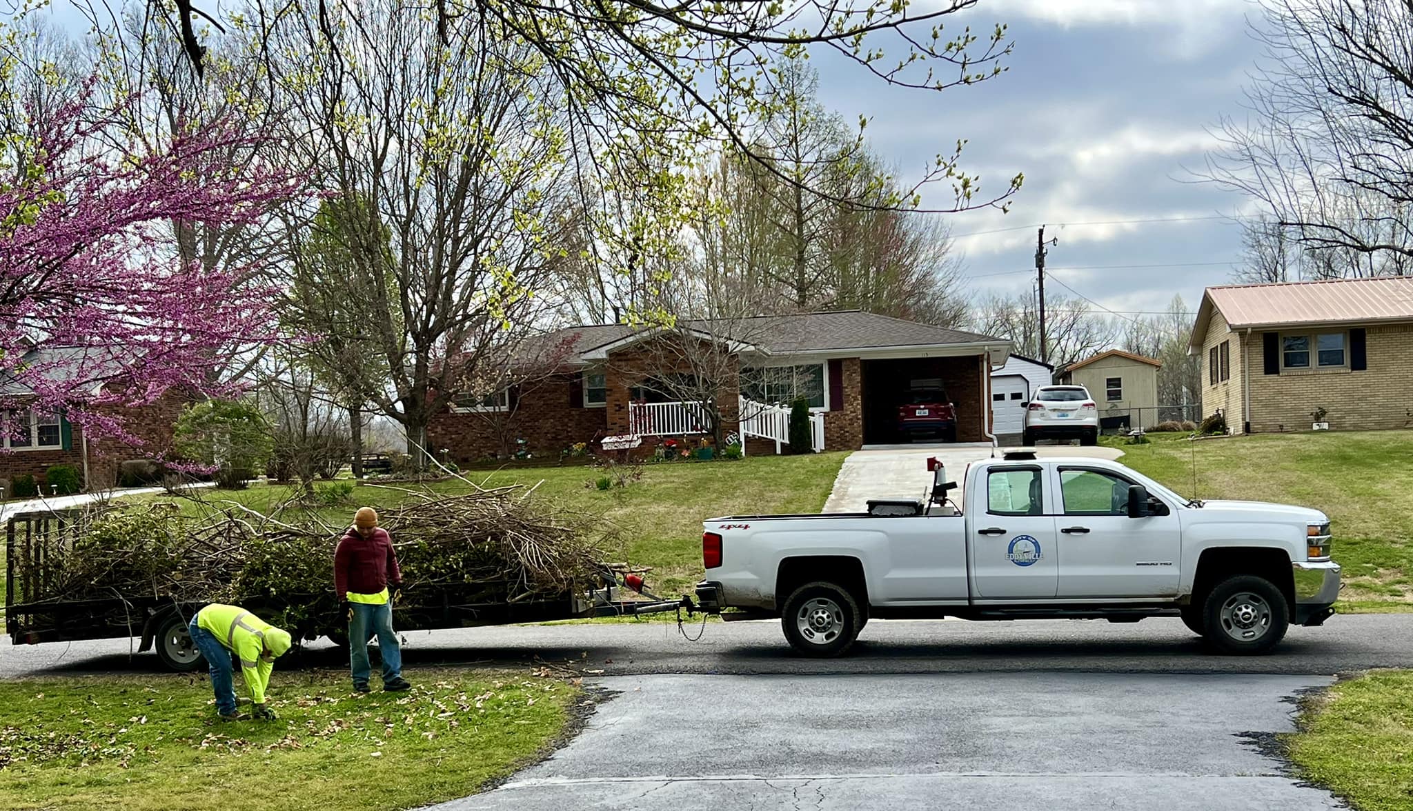 Photo of people working in the yard